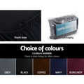 Artiss Sofa Cover Couch Covers 3 Seater Stretch Black - SuperSaverAU - view 5