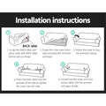 Artiss Sofa Cover Couch Covers 3 Seater Stretch Black - SuperSaverAU - view 6