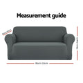 Artiss Sofa Cover Couch Covers 3 Seater Stretch Grey - SuperSaverAU - view 2