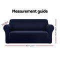 Artiss Sofa Cover Couch Covers 3 Seater Stretch Navy - SuperSaverAU - view 2