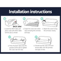 Artiss Sofa Cover Couch Covers 3 Seater Stretch Navy - SuperSaverAU - view 6