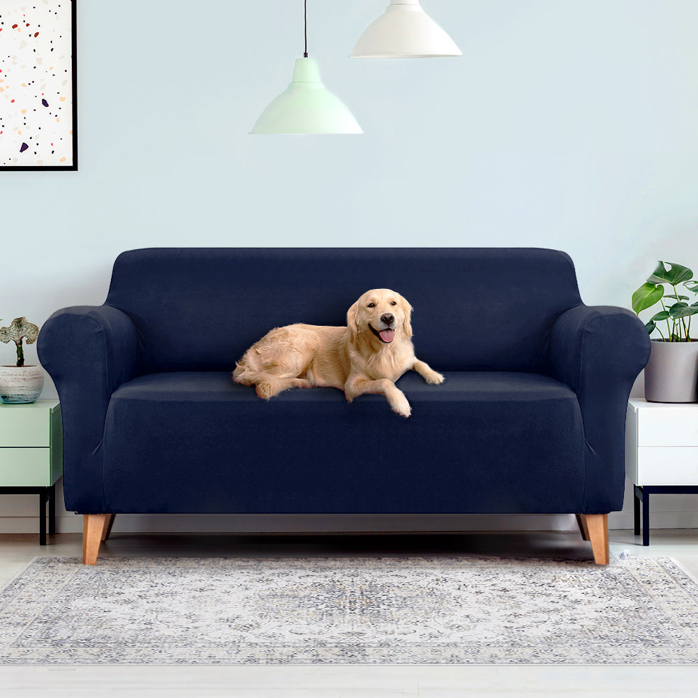 Artiss Sofa Cover Couch Covers 3 Seater Stretch Navy - SuperSaverAU - view 7