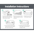 Artiss 4 Seater Stretch Sofa Cover Grey - SuperSaverAU - view 6