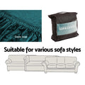 Artiss Velvet Sofa Cover 1 Seater Agate Green, Stretchable, Machine Washable - SuperSaverAU - view 5