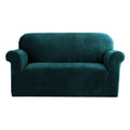 Artiss Velvet Sofa Cover 2-Seater Agate Green - Stretchable, Machine Washable - SuperSaverAU - view 1