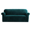 Artiss Velvet Sofa Cover 3 Seater Agate Green, Stretchable, Machine Washable - SuperSaverAU - view 1