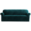 Artiss Velvet Sofa Cover 4-Seater Agate Green, Stretchable, Machine Washable - SuperSaverAU - view 1