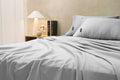 Sheraton Luxury 1000TC Cotton Rich Bed Sheet Set (Dove Grey, Queen)