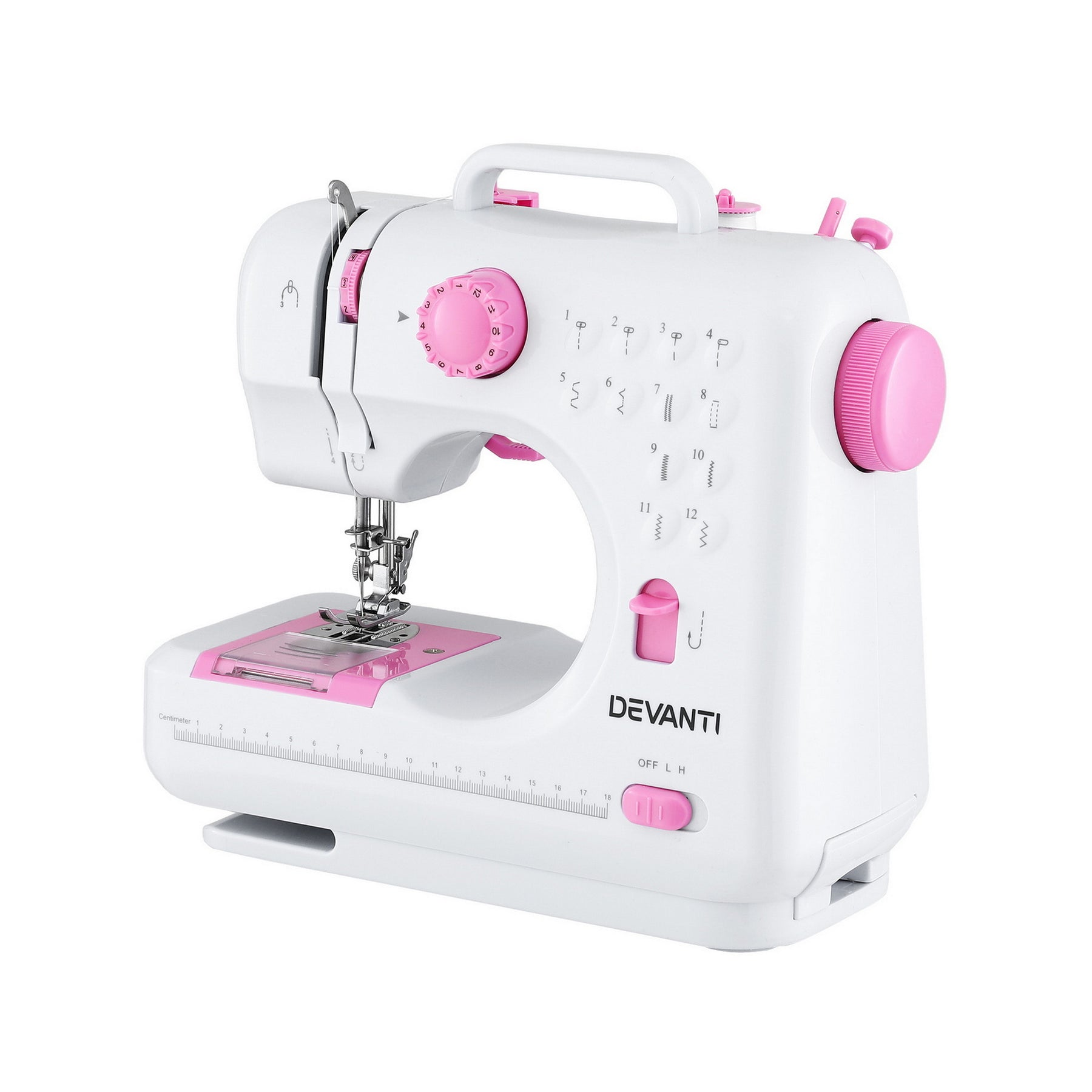 Devanti 12 Stitches Mini Sewing Machine for Beginners Portable Sewing Machine Kit with LED Lights - SuperSaverAU - view 3
