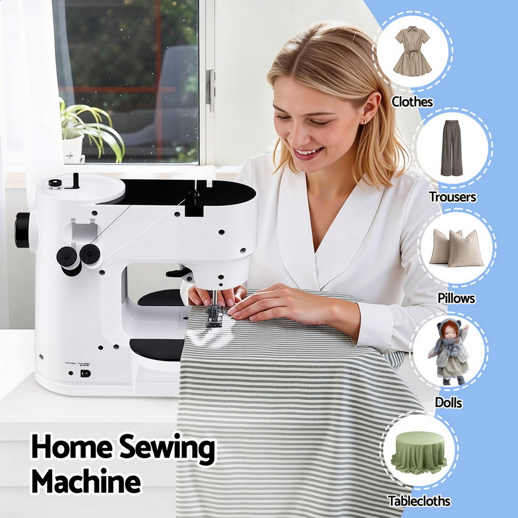 Devanti 39 Stitches Mini Sewing Machine Portable Sewing Machine Kit - SuperSaverAU - view 5