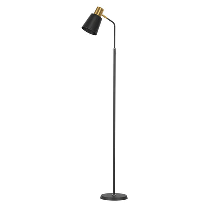 Artiss Floor Lamp LED Light Stand 1.5m Black with Plastic Lampshade & Metal Base
