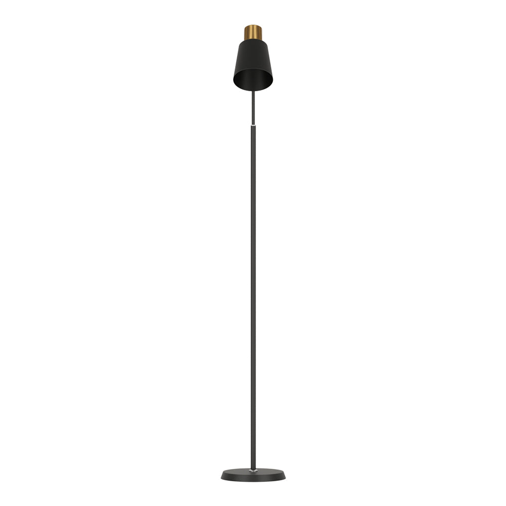 Artiss Floor Lamp LED Light Stand 1.5m Black with Plastic Lampshade & Metal Base