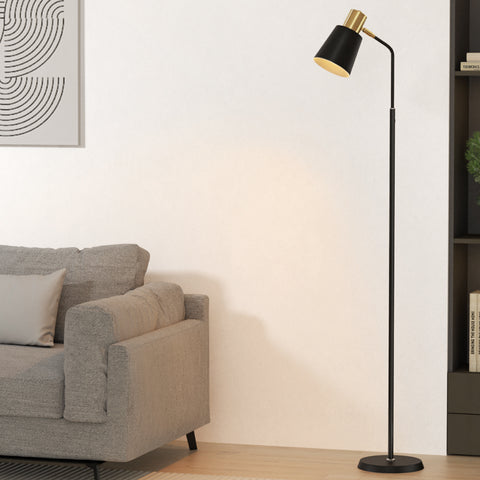 Artiss Floor Lamp LED Light Stand 1.5m Black with Plastic Lampshade & Metal Base - SuperSaverAU - view 1