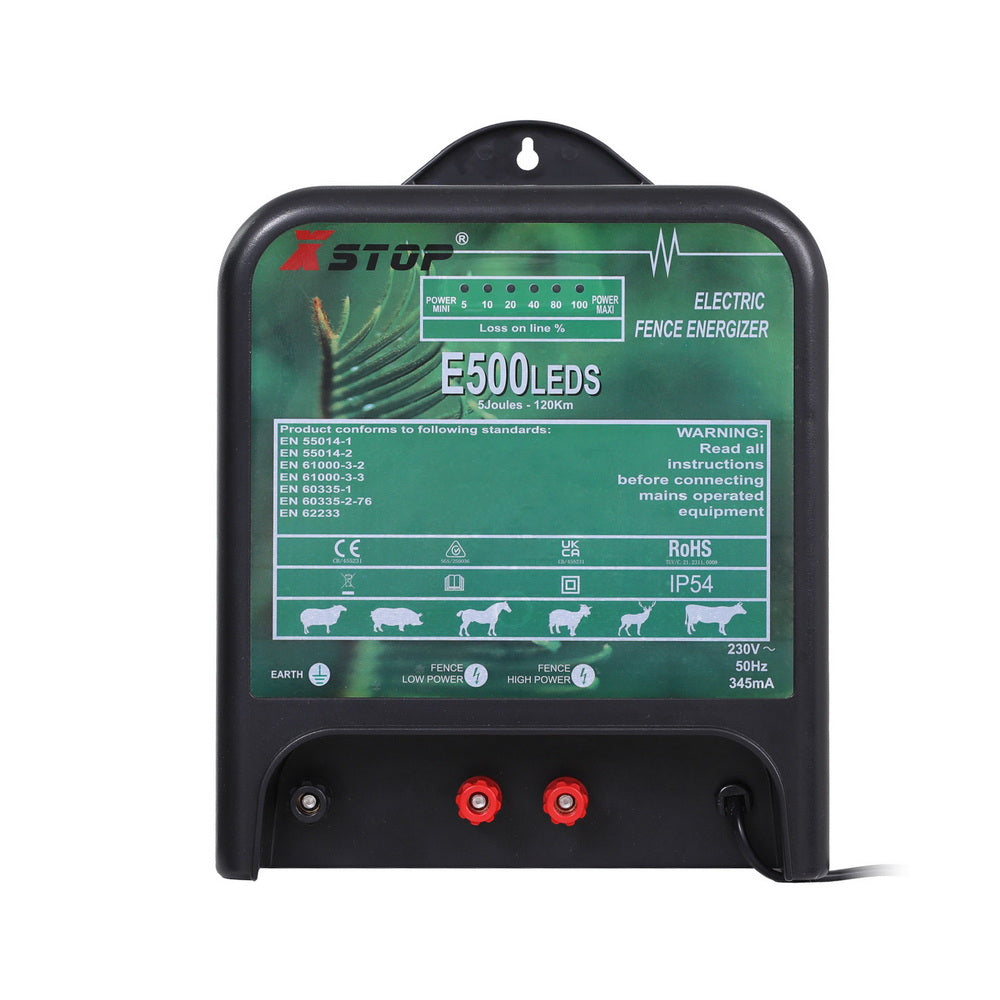 XSTOP Electric Fence Energiser 5J 220-240V 120km IP54 Weather Resistant - SuperSaverAU - view 3