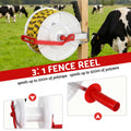 Giantz Electric Fence Reel 500m Polywire 3:1 Geared Portable Fencing White - SuperSaverAU - view 4