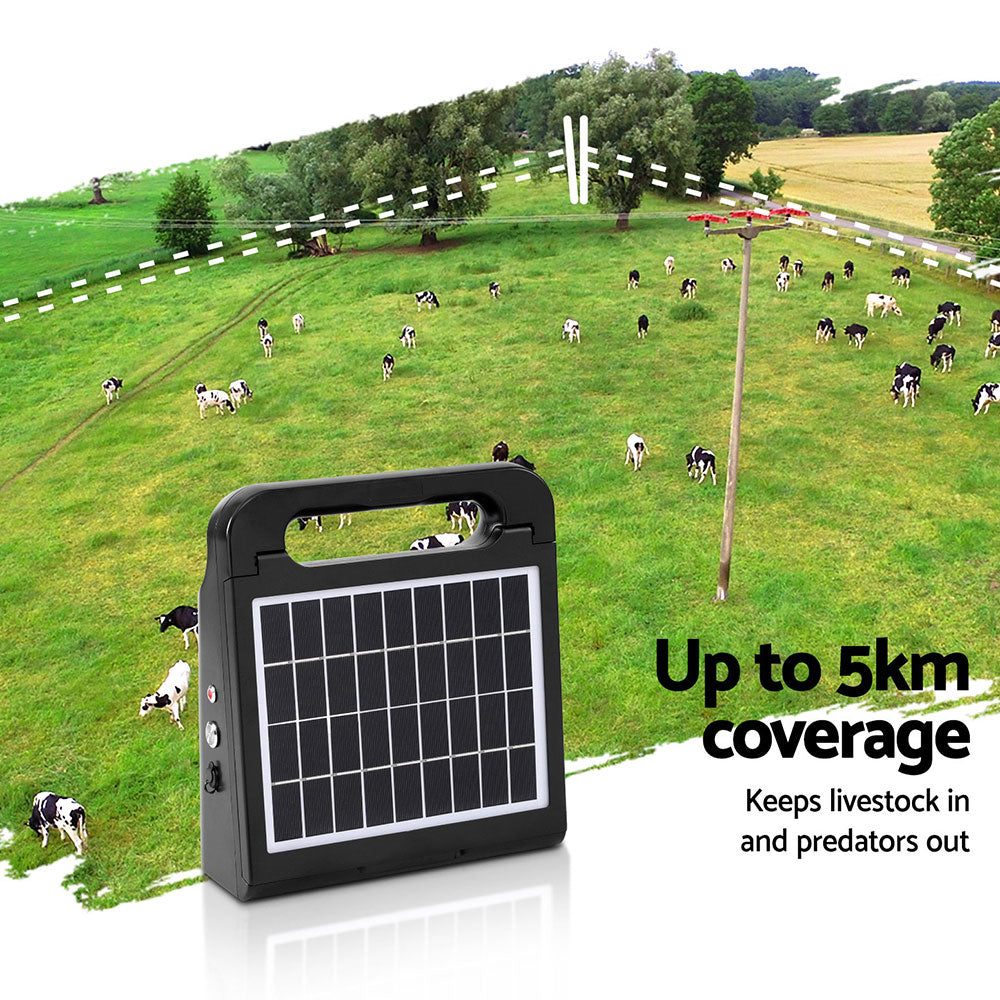Giantz Solar Electric Fence Energiser 5km 0.25J Water-Resistant Farm Charger - SuperSaverAU - view 4