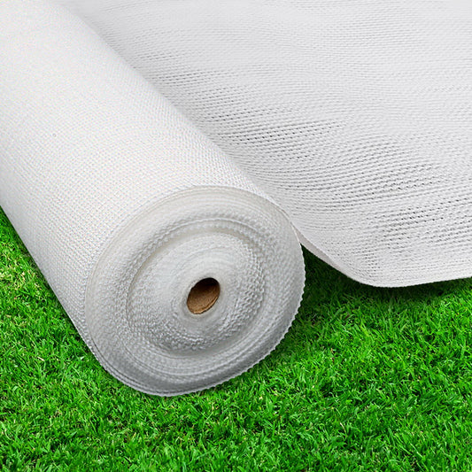 Instahut 50% Shade Cloth 1.83m x 10m UV-Stabilized Heavy Duty White