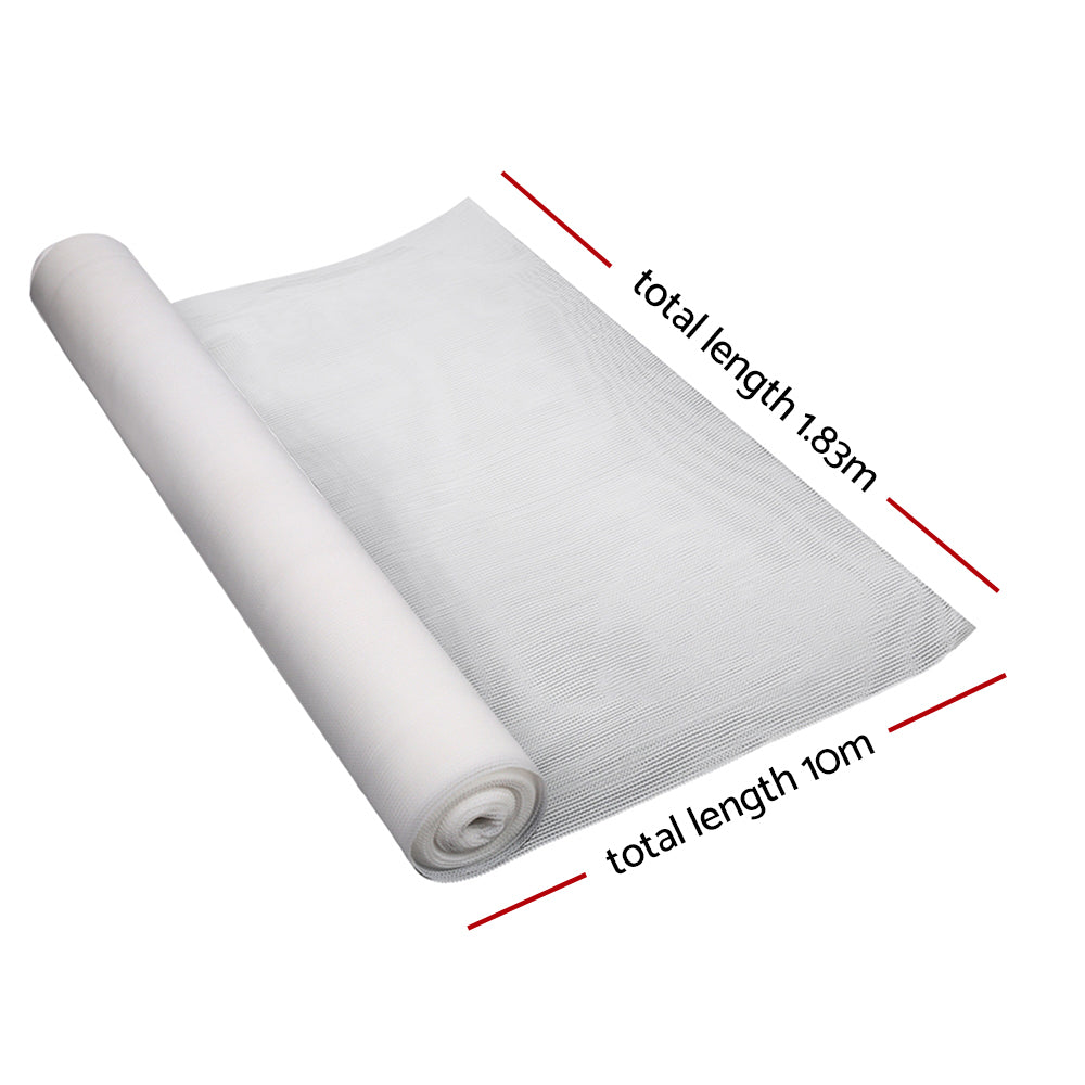 Instahut 50% Shade Cloth 1.83m x 10m UV-Stabilized Heavy Duty White