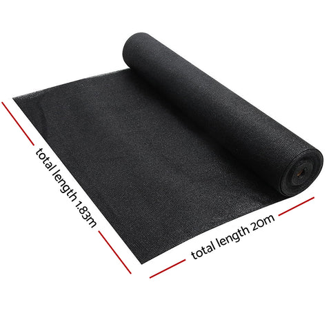 Instahut 50% Shade Cloth 1.83m x 20m UV-Stabilized Heavy Duty Garden Mesh Roll BK - SuperSaverAU - view 2
