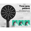 Cefito 9" Rain Shower Head Set, Handheld, Matte Black, 3-Spray, Brass Body - SuperSaverAU - view 5