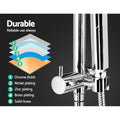 Cefito 9'' Rain Shower Head Set Handheld Round High Pressure Chrome - SuperSaverAU - view 5