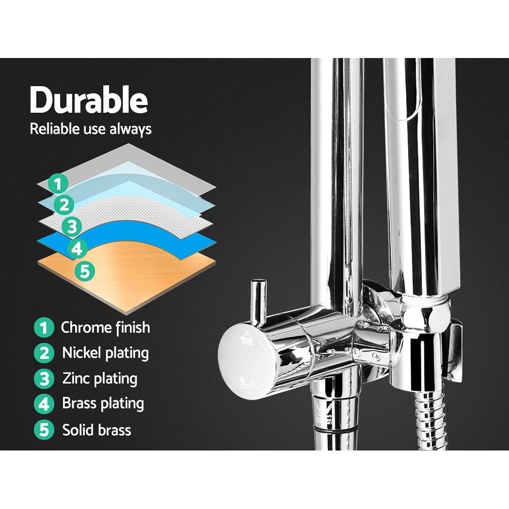 Cefito 9'' Rain Shower Head Set Handheld Round High Pressure Chrome - SuperSaverAU - view 5