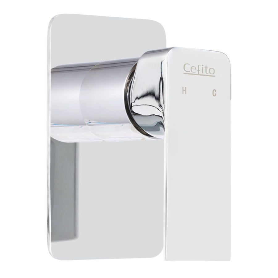 Cefito Shower Mixer Tap Brass Hot Cold Chrome Finish Leakproof 35mm Cartridge - SuperSaverAU - view 1