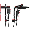 Cefito 8" Rain Shower Head Set, Handheld, Matte Black, 3-Spray Patterns - SuperSaverAU - view 2