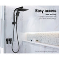 Cefito Shower Taps Set Brass Hot Cold Wall Mount Matte Black WaterMark Certified - SuperSaverAU - view 6
