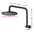 9'' High-Pressure Rain Shower Head Swivel Black - SuperSaverAU - view 2
