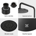 9'' High-Pressure Rain Shower Head Swivel Black - SuperSaverAU - view 5