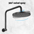 9'' High-Pressure Rain Shower Head Swivel Black - SuperSaverAU - view 6