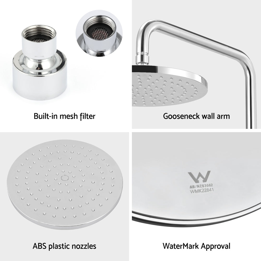 9'' High-Pressure Rain Shower Head Swivel Chrome