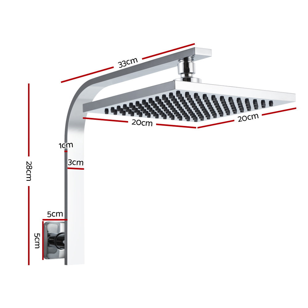 Cefito 8" Rain Shower Head - WaterMark Certified, Chrome Finish, Brass Body - SuperSaverAU - view 2