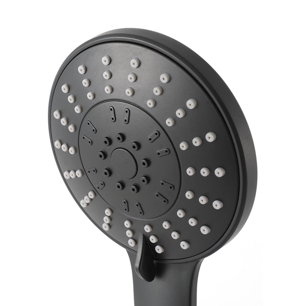 Handheld Shower Head 4.5" High Pressure 5 Modes Matte Black ABS Construction - SuperSaverAU - view 2