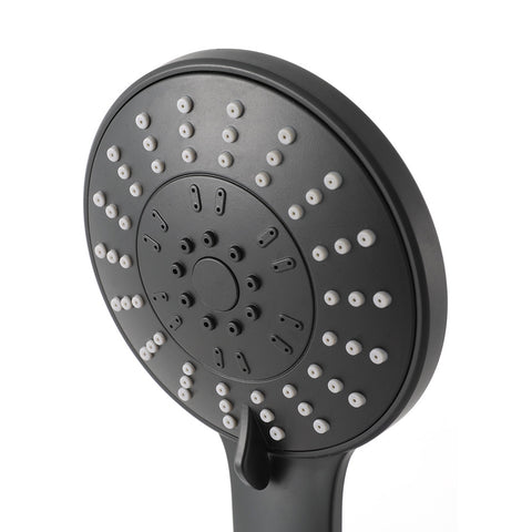 Handheld Shower Head 4.5" High Pressure 5 Modes Matte Black ABS Construction - SuperSaverAU - view 2