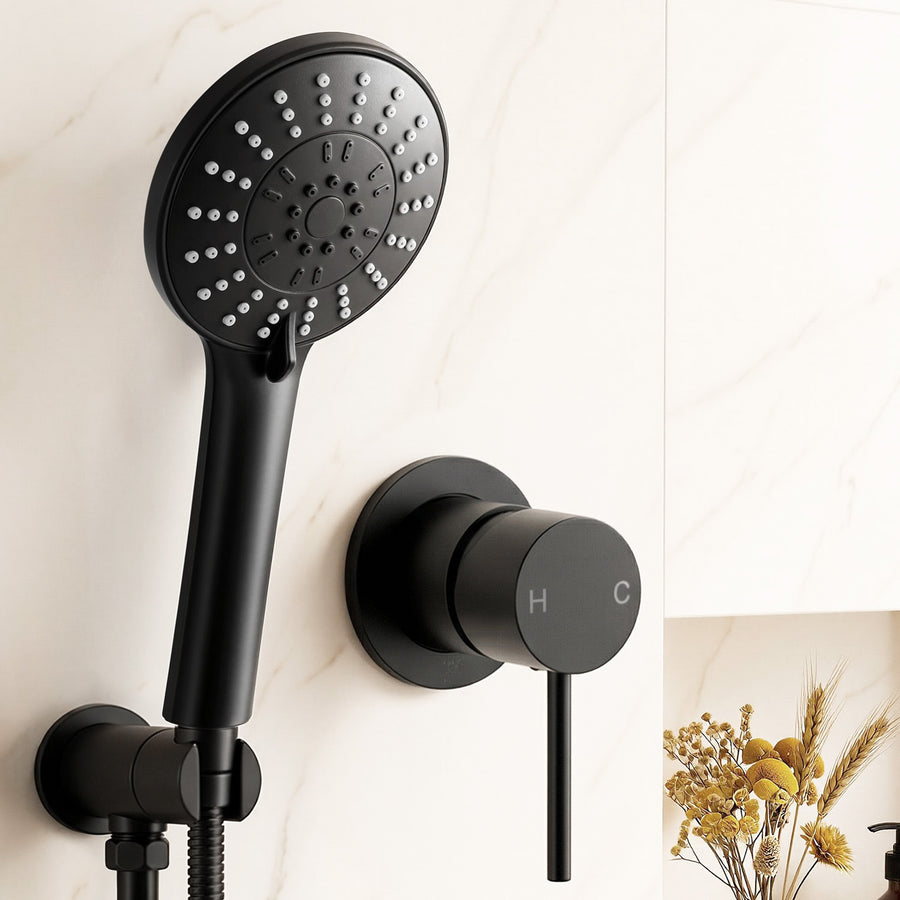 Cefito 4.5" Handheld Shower Head Round with Wall Bathroom Mixer - SuperSaverAU - view 1