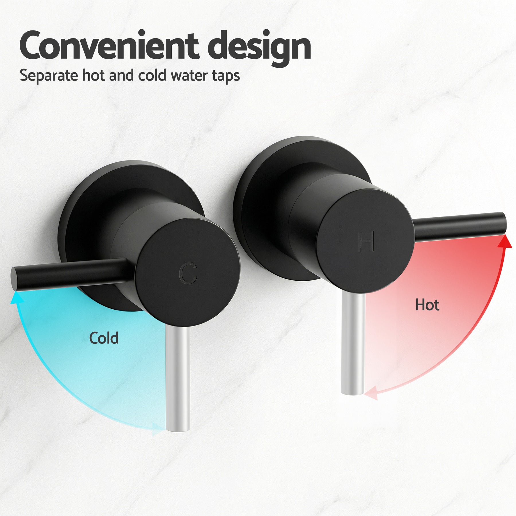 Cefito 4.5" Handheld Shower Head Round with Wall Twin Swivel Bathroom Tap - SuperSaverAU - view 8