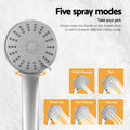 Handheld Shower Head 4.5" High Pressure 5 Modes Chrome - Durable ABS, Water-Saving - SuperSaverAU - view 5
