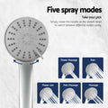 Cefito 4.5" Handheld Shower Head Round with Wall Bathroom Mixer Silver - SuperSaverAU - view 6