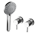 Cefito 4.5" Handheld Shower Head Round with Wall Twin Swivel Bathroom Tap Silver - SuperSaverAU - view 3