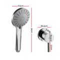 Cefito 4.5" Handheld Shower Head Round with Wall Twin Swivel Bathroom Tap Silver - SuperSaverAU - view 4
