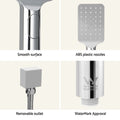 Handheld Shower Head 3.1" High Pressure Silver with Water-Saving Filter & 3 Spray Modes - SuperSaverAU - view 5