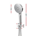 4.7'' Handheld Shower Head with Holder - High Pressure Silver - SuperSaverAU - view 2