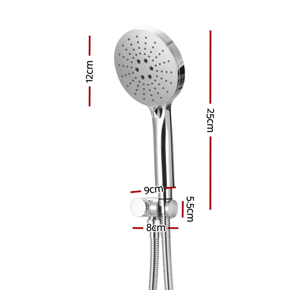 4.7'' Handheld Shower Head with Holder - High Pressure Silver - SuperSaverAU - view 2