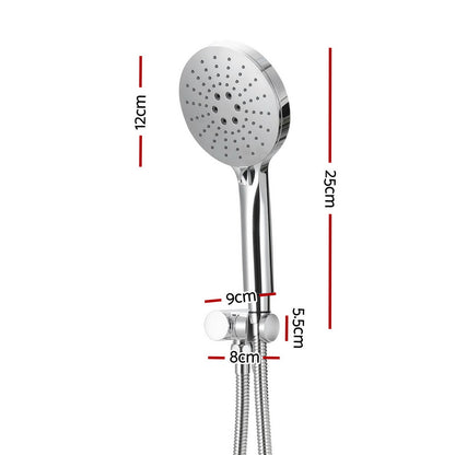 4.7'' Handheld Shower Head with Holder - High Pressure Silver