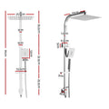 Cefito 10'' Rain Shower Head Set Handheld Square High Pressure Chrome - SuperSaverAU - view 2