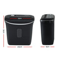 Devanti 12L Cross-Cut Shredder for Home Office - 8-Sheet Capacity - SuperSaverAU - view 2