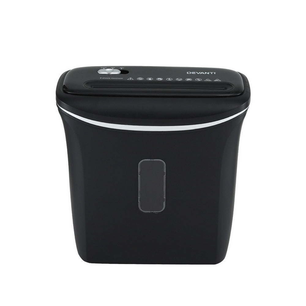 Devanti 12L Cross-Cut Shredder for Home Office - 8-Sheet Capacity - SuperSaverAU - view 3