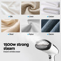 Devanti Clothes Steamer, 1500W Powerful Fast 30s Heat-Up Continuous Steam Lock 160ml Tank Fabric Brush Portable Handheld Steam Iron for Home Travel Business Trip - SuperSaverAU - view 4